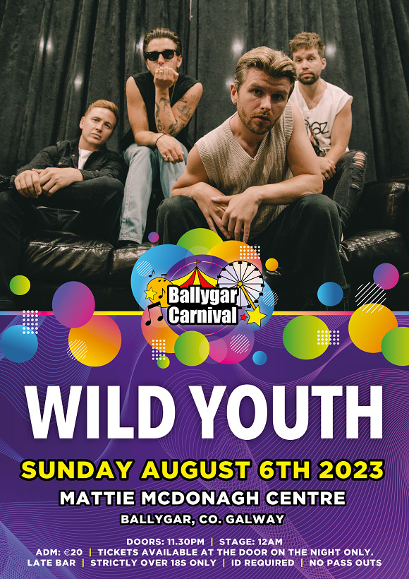 Wild Youth poster for Ballygar Carnival 2023